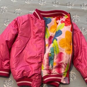 Andy & Evan Pink Kids Jacket with Colorful Lining